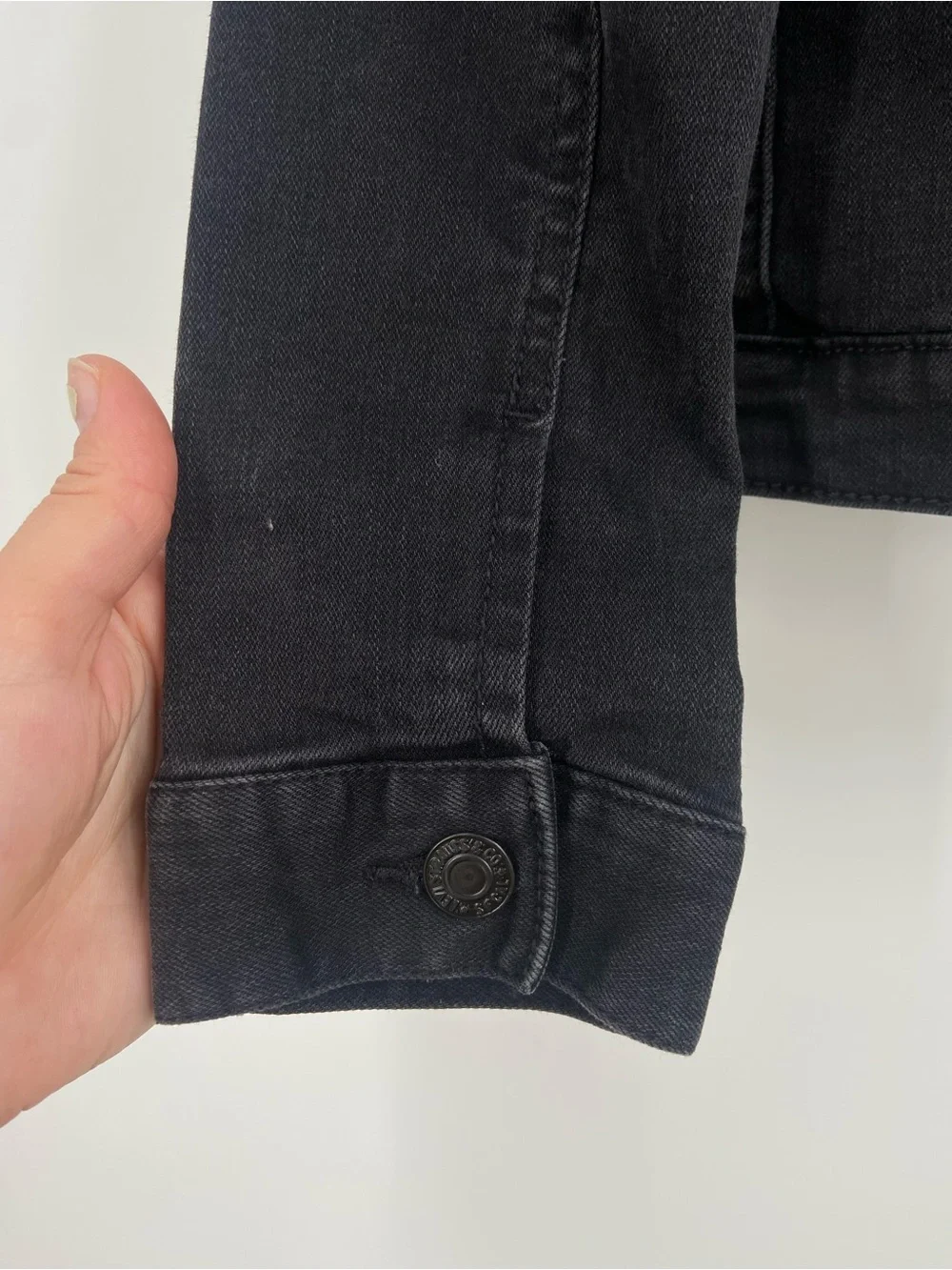 Levi's Kids Faux Sherpa Lined Black‎ Denim Jacket Size small 8-10years old